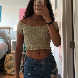 Off the shoulder floral top